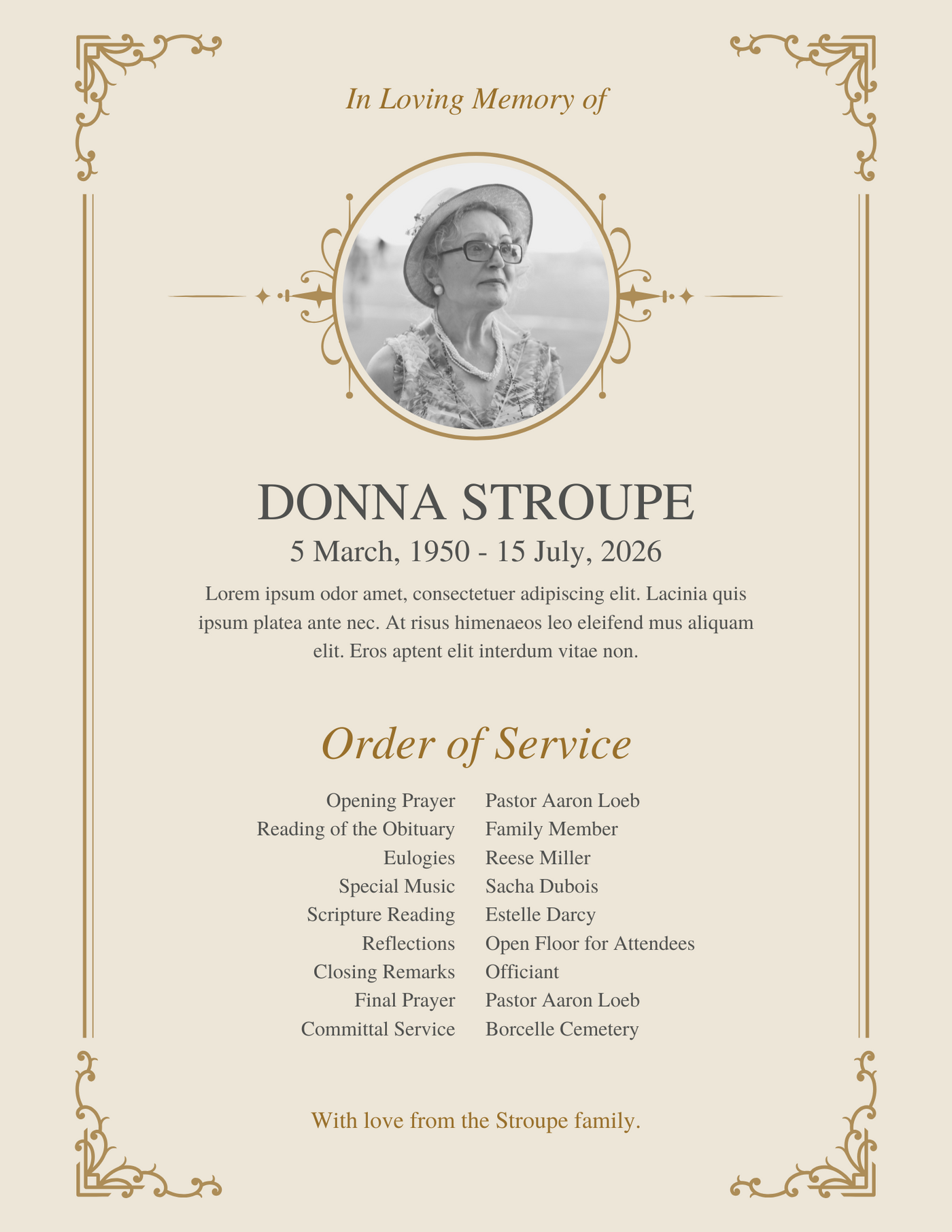 Funeral Programs