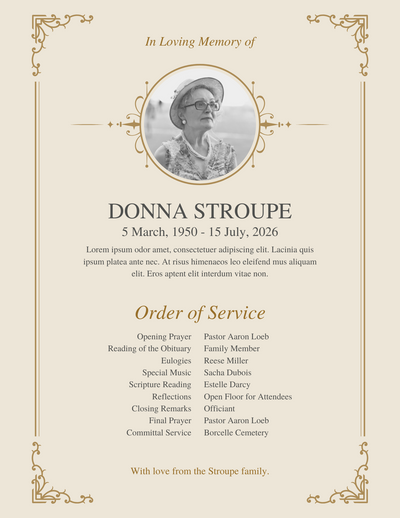Funeral Programs